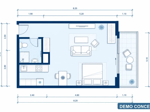 Studio – 35.4 m² – Investoria Black Sea Residence – Demo